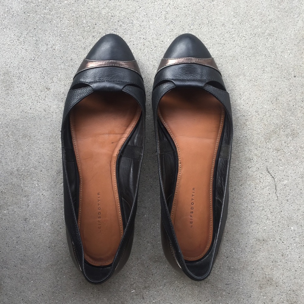 Leifsdottir Anthropologie Leather Flats